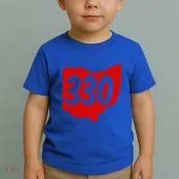 Akron Warren Canton Youngstown Ohio 330 Area Code Toddler T-Shirt thumb 2