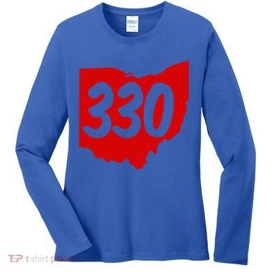 Akron Warren Canton Youngstown Ohio 330 Area Code Women's Long Sleeve Shirt