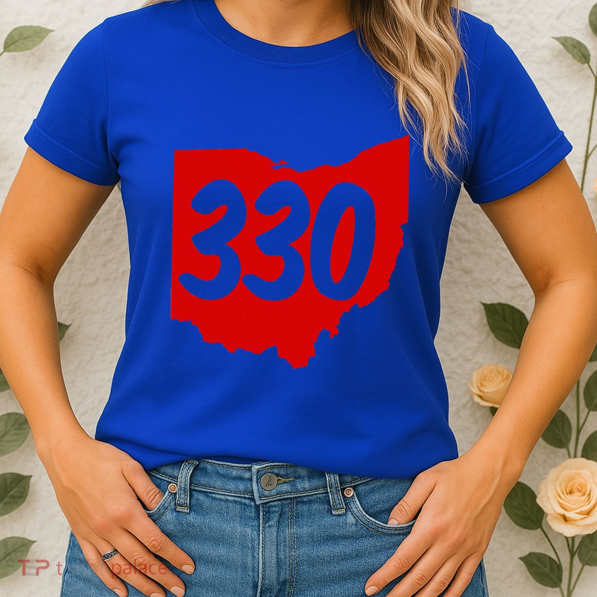 Akron Warren Canton Youngstown Ohio 330 Area Code Women's T-Shirt