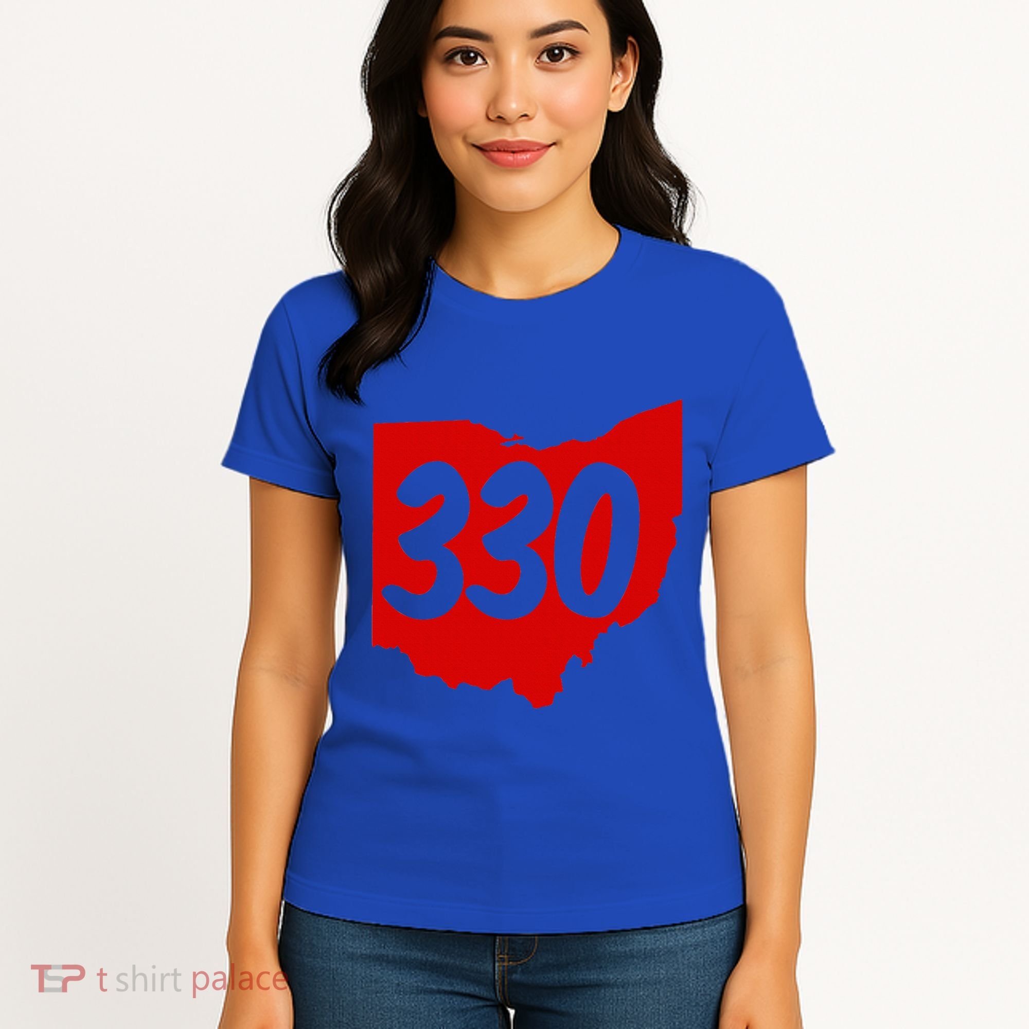 Akron Warren Canton Youngstown Ohio 330 Area Code Women's T-Shirt