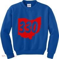 Akron Warren Canton Youngstown Ohio 330 Area Code Kids Sweatshirt thumb 0