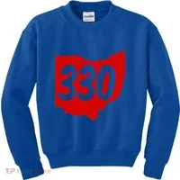 Akron Warren Canton Youngstown Ohio 330 Area Code Kids Sweatshirt thumb 0