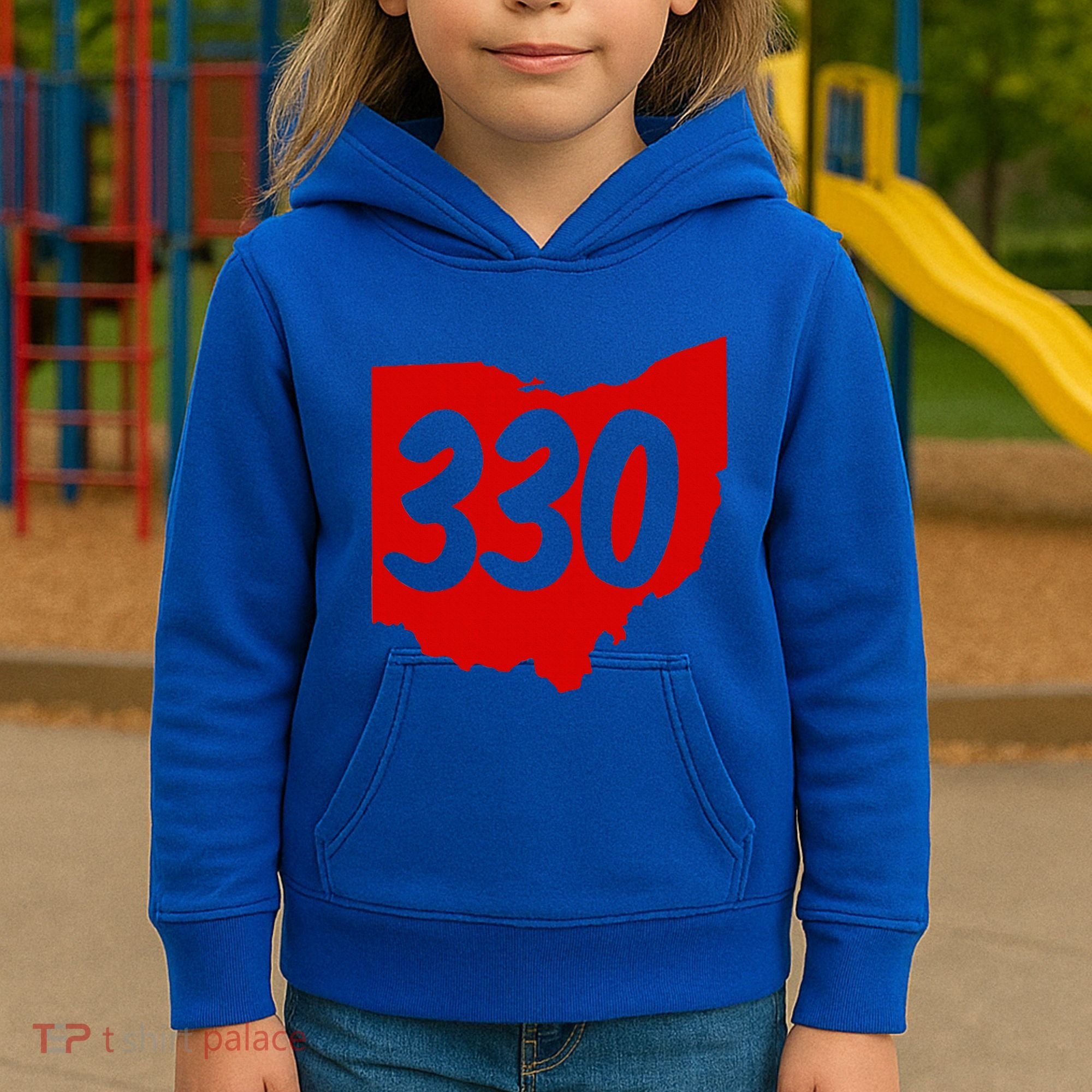 Akron Warren Canton Youngstown Ohio 330 Area Code Kids Hoodie