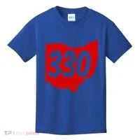 Akron Warren Canton Youngstown Ohio 330 Area Code Kids T-Shirt thumb 0