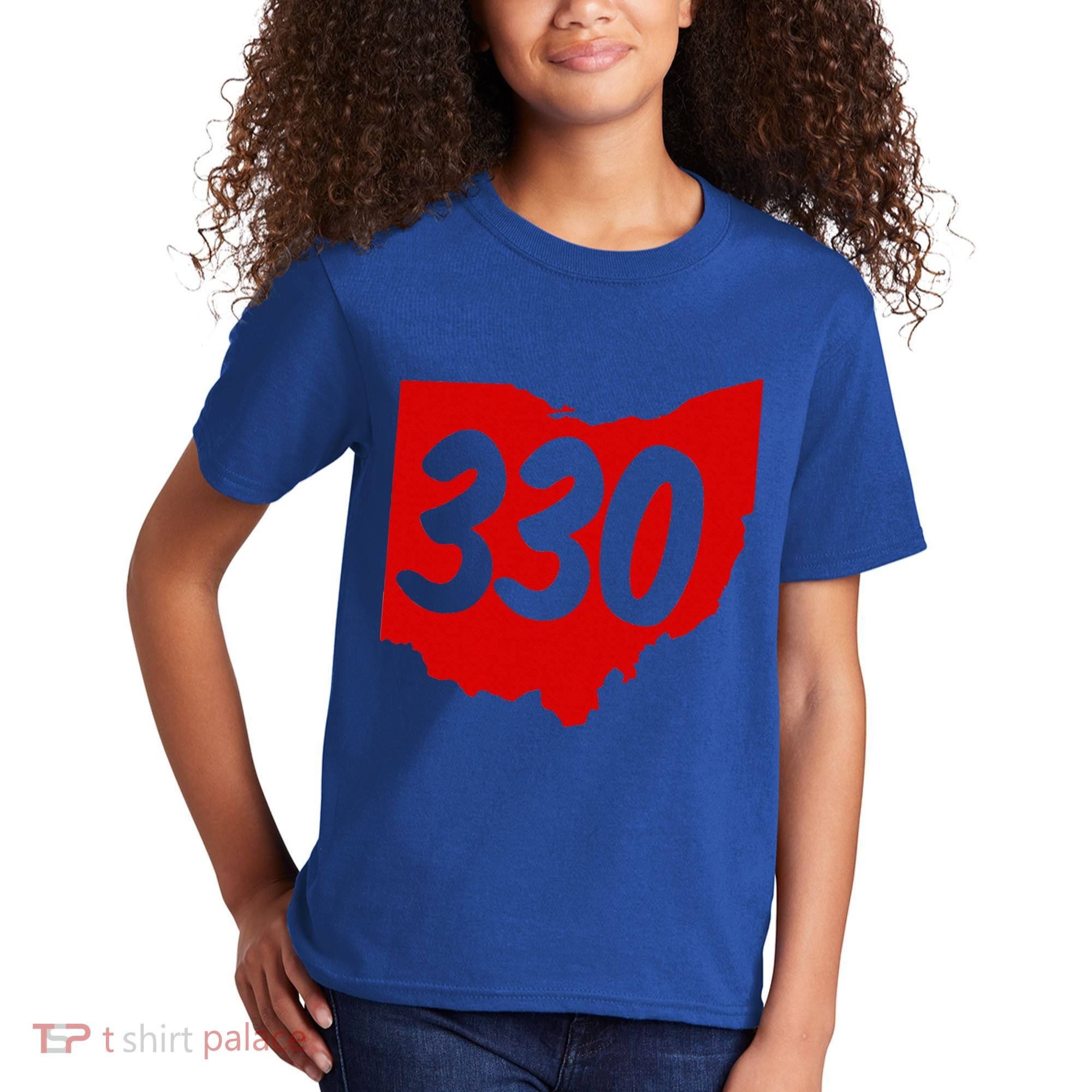 Akron Warren Canton Youngstown Ohio 330 Area Code Kids T-Shirt