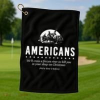 Americans WeLl Cross A Frozen River Golf Towel thumb 1
