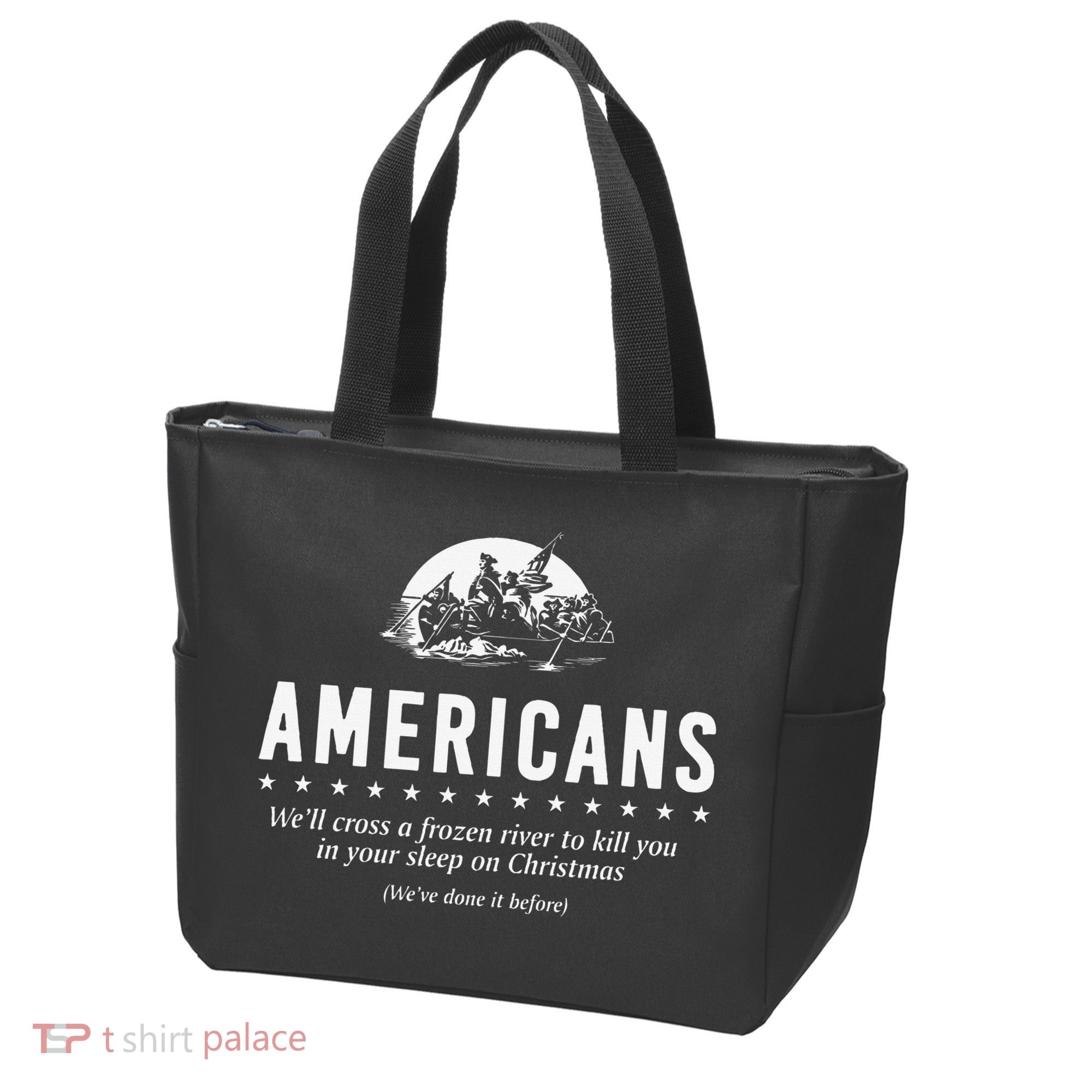 Americans WeLl Cross A Frozen River Tote Bag