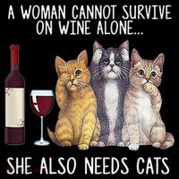 A Woman Cannot Survive On Wine Alone She Also Needs Cat Baby Bodysuit thumb 2
