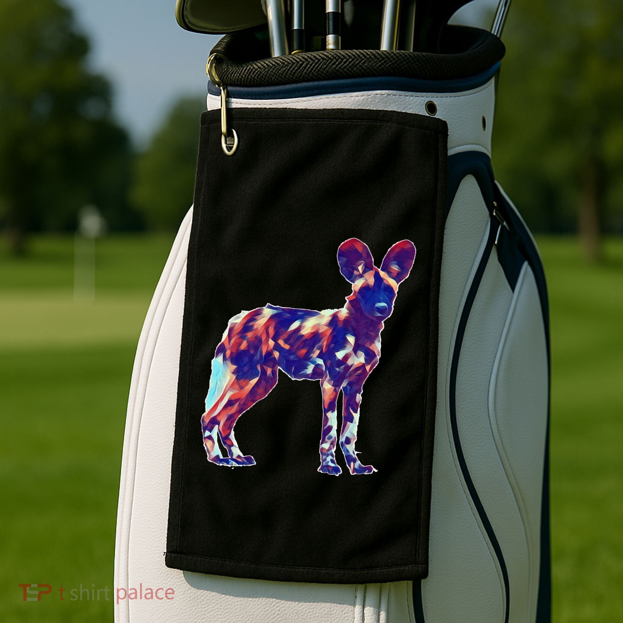 African Wild Dog Golf Towel