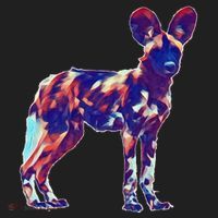 African Wild Dog Golf Towel thumb 3