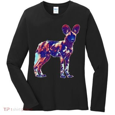 African Wild Dog Women's Long Sleeve Shirt
