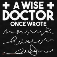 A Wise Doctor Once Wrote Funny Medical Doctor Handwriting Ladies PosiCharge Tri-Blend Wicking Tank thumb 2