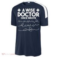 A Wise Doctor Once Wrote Funny Medical Doctor Handwriting Sport-Tek Competitor United Soccer Jersey thumb 2