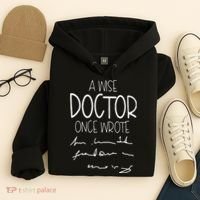 A Wise Doctor Once Wrote Funny Medical Doctor Handwriting Hoodie thumb 4