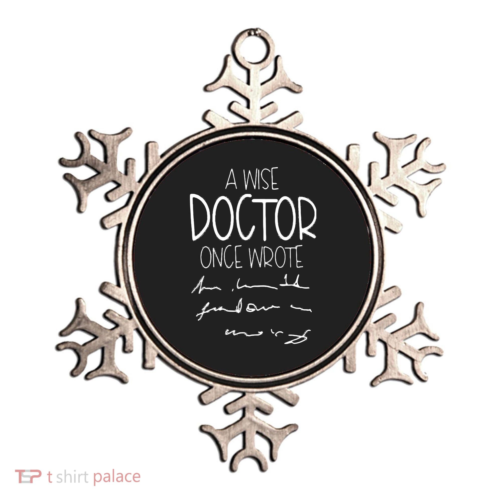 A Wise Doctor Once Wrote Funny Medical Doctor Handwriting Ornament