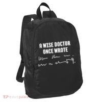 A Wise Doctor Once Wrote Medical Doctor Handwriting Port Authority Crush Ripstop Backpack thumb 1