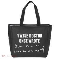 A Wise Doctor Once Wrote Medical Doctor Handwriting Tote Bag thumb 0