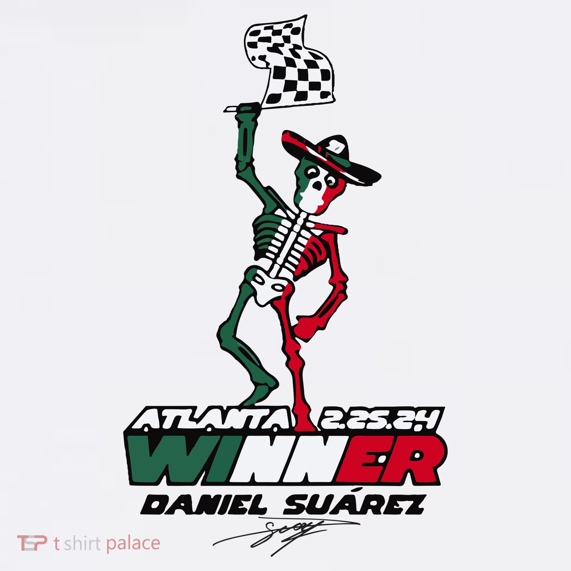 Atlanta Winner Daniel Suarez Women's Long Sleeve Shirt
