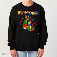 Awesome At 4 Cute Birthday Building Blocks Women's Sweatshirt thumb 0
