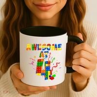Awesome At 4 Cute Birthday Building Blocks Coffee Mug thumb 3