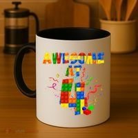 Awesome At 4 Cute Birthday Building Blocks Coffee Mug thumb 4