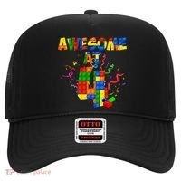 Awesome At 4 Cute Birthday Building Blocks Hat thumb 0