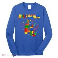 Awesome At 4 Cute Birthday Building Blocks Long Sleeve Shirt thumb 0