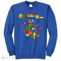 Awesome At 4 Cute Birthday Building Blocks Sweatshirt thumb 0