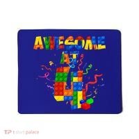Awesome At 4 Cute Birthday Building Blocks Mousepad thumb 0
