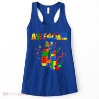 Awesome At 4 Cute Birthday Building Blocks Women's Tank Top thumb 0
