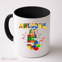 Awesome At 5 Cute Birthday Building Blocks Coffee Mug thumb 0