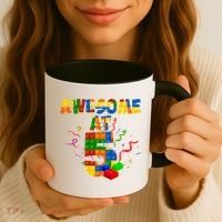 Awesome At 5 Cute Birthday Building Blocks Coffee Mug thumb 3