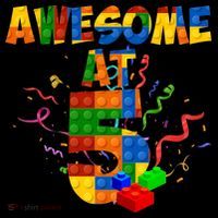 Awesome At 5 Cute Birthday Building Blocks Women's Hoodie thumb 2