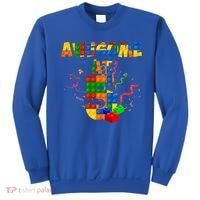 Awesome At 5 Cute Birthday Building Blocks Sweatshirt thumb 0