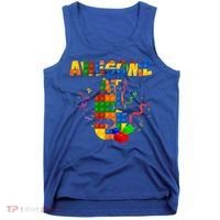 Awesome At 5 Cute Birthday Building Blocks Tank Top thumb 0