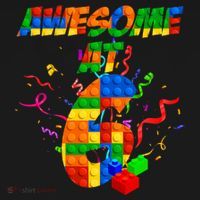 Awesome At 6 Cute Birthday Building Blocks  Backpack thumb 2