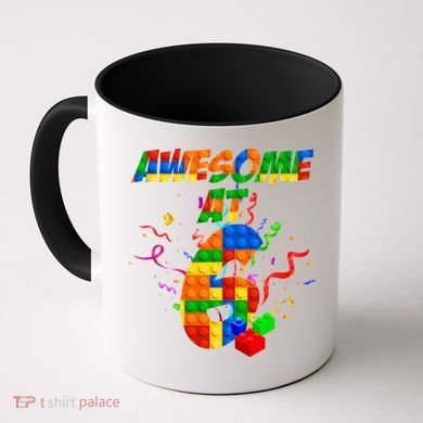 Awesome At 6 Cute Birthday Building Blocks  Coffee Mug