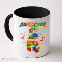 Awesome At 6 Cute Birthday Building Blocks  Coffee Mug thumb 0