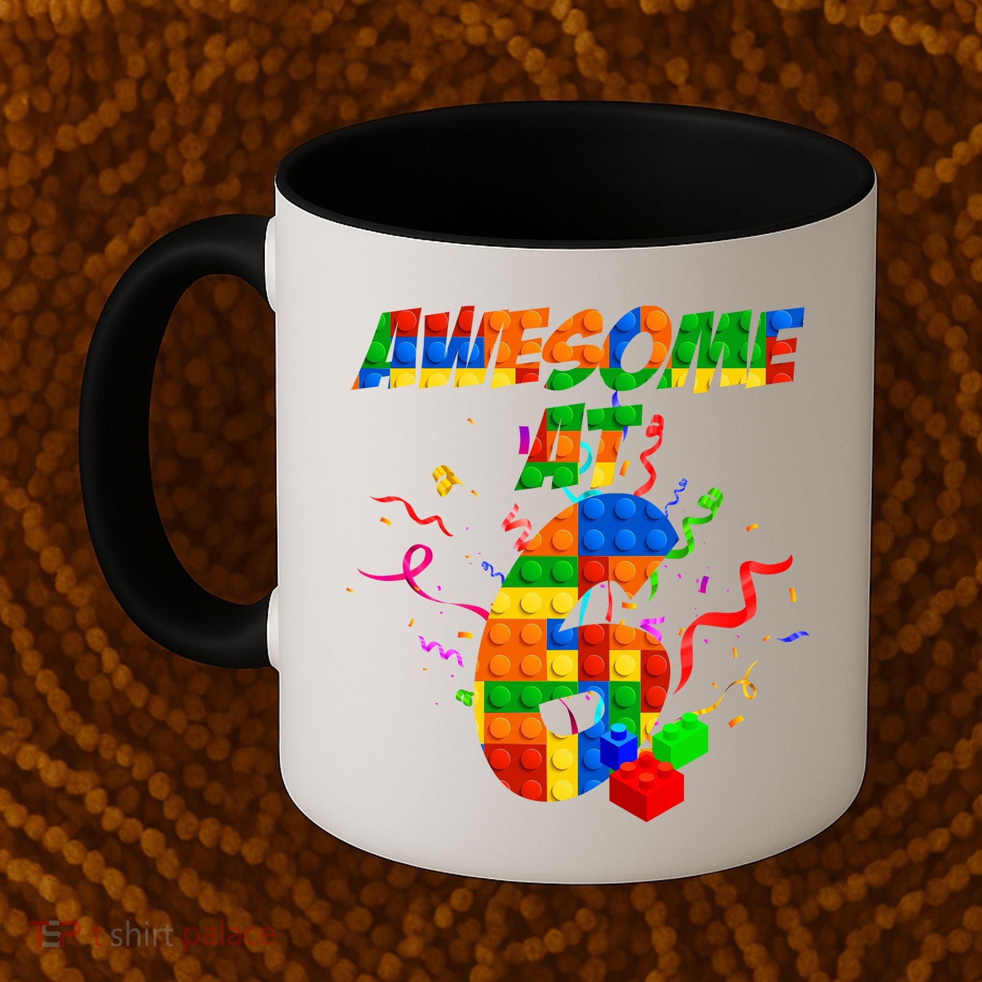 Awesome At 6 Cute Birthday Building Blocks  Coffee Mug