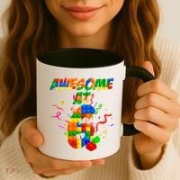 Awesome At 6 Cute Birthday Building Blocks  Coffee Mug thumb 3