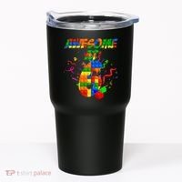 Awesome At 6 Cute Birthday Building Blocks  Tumbler thumb 0