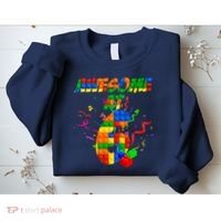 Awesome At 6 Cute Birthday Building Blocks  Sweatshirt thumb 2