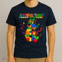 Awesome At 6 Cute Birthday Building Blocks  T-Shirt thumb 3