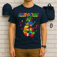 Awesome At 6 Cute Birthday Building Blocks  T-Shirt thumb 6