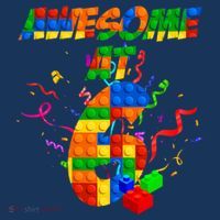 Awesome At 6 Cute Birthday Building Blocks  Toddler Hoodie thumb 2