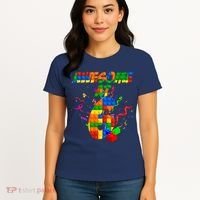 Awesome At 6 Cute Birthday Building Blocks  Women's T-Shirt thumb 4
