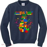 Awesome At 6 Cute Birthday Building Blocks  Kids Sweatshirt thumb 0