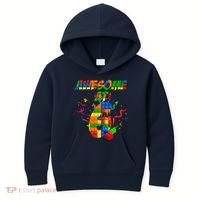 Awesome At 6 Cute Birthday Building Blocks  Kids Hoodie thumb 0