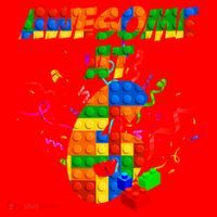 Awesome At 6 Cute Birthday Building Blocks  Santa Hat thumb 1