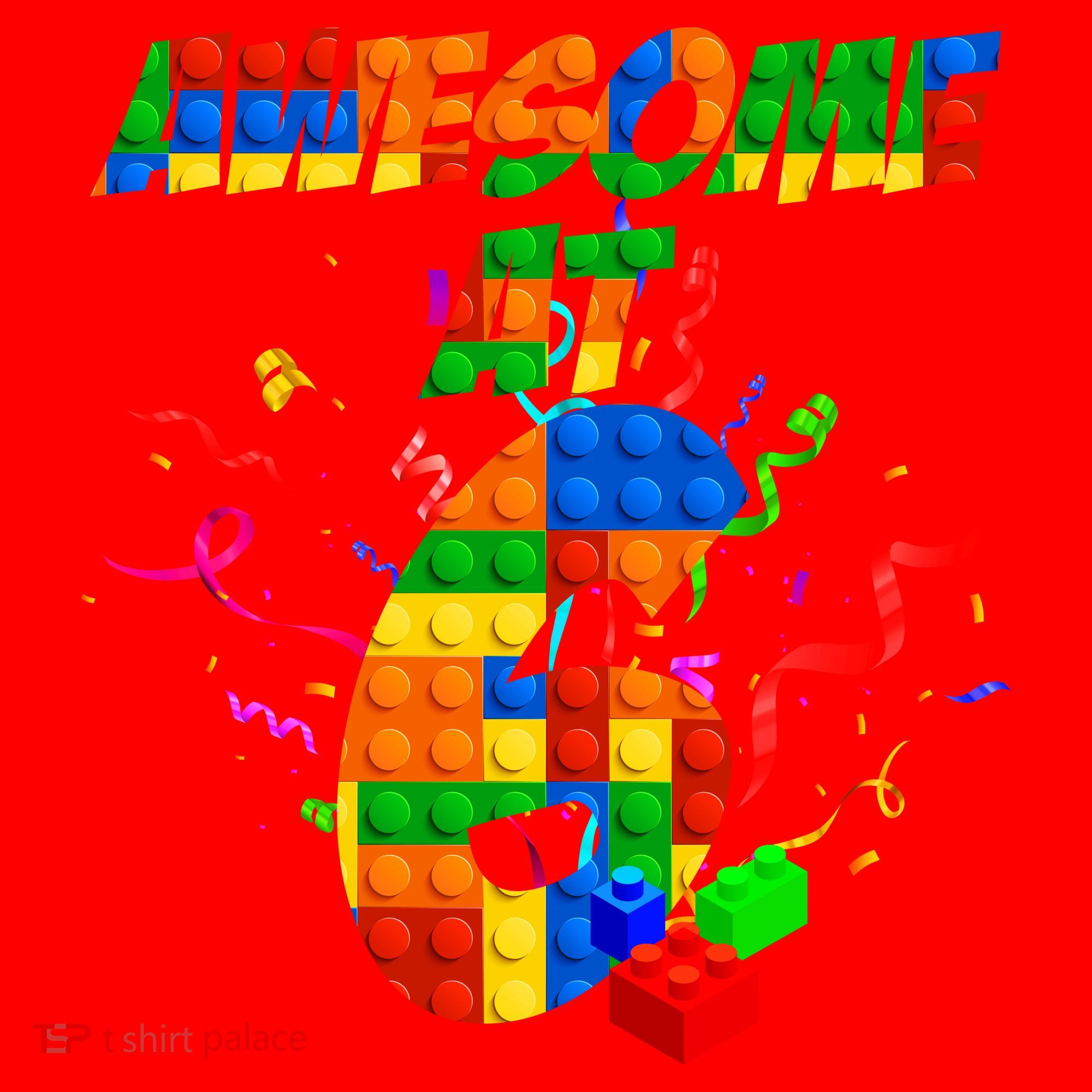 Awesome At 6 Cute Birthday Building Blocks  Santa Hat
